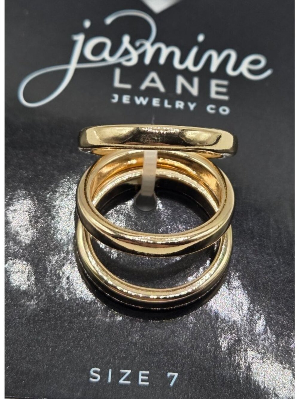 Gold-Tone Stacking Rings Set By Jasmine Lane Jewelry Co Size 7